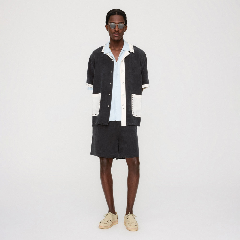 &Kin Sawyer Short Sleeve Camp Collar Shirt - Black | Kith Black