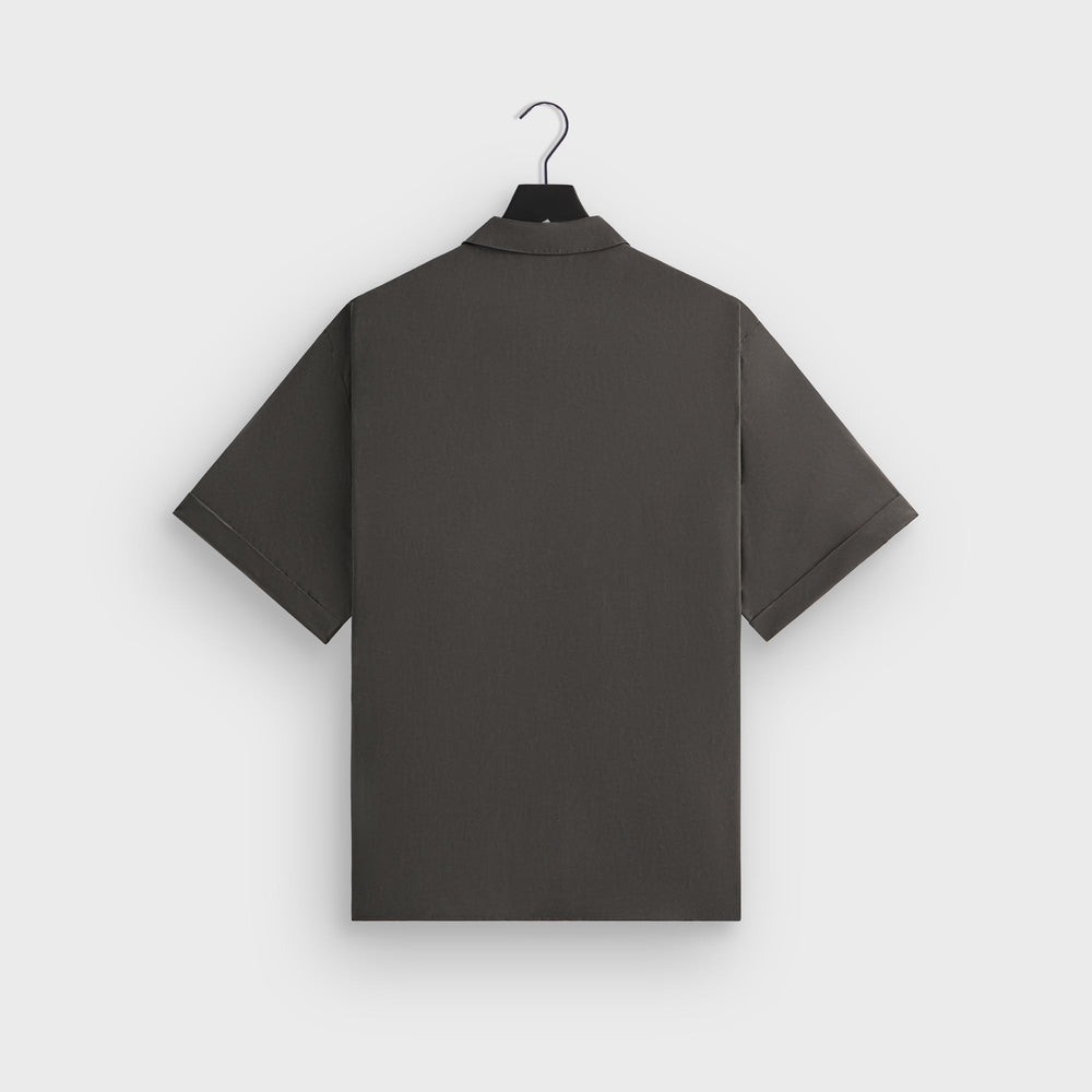 &Kin Silk Habotai Short Sleeve Reade Shirt - Somber | Kith Somber