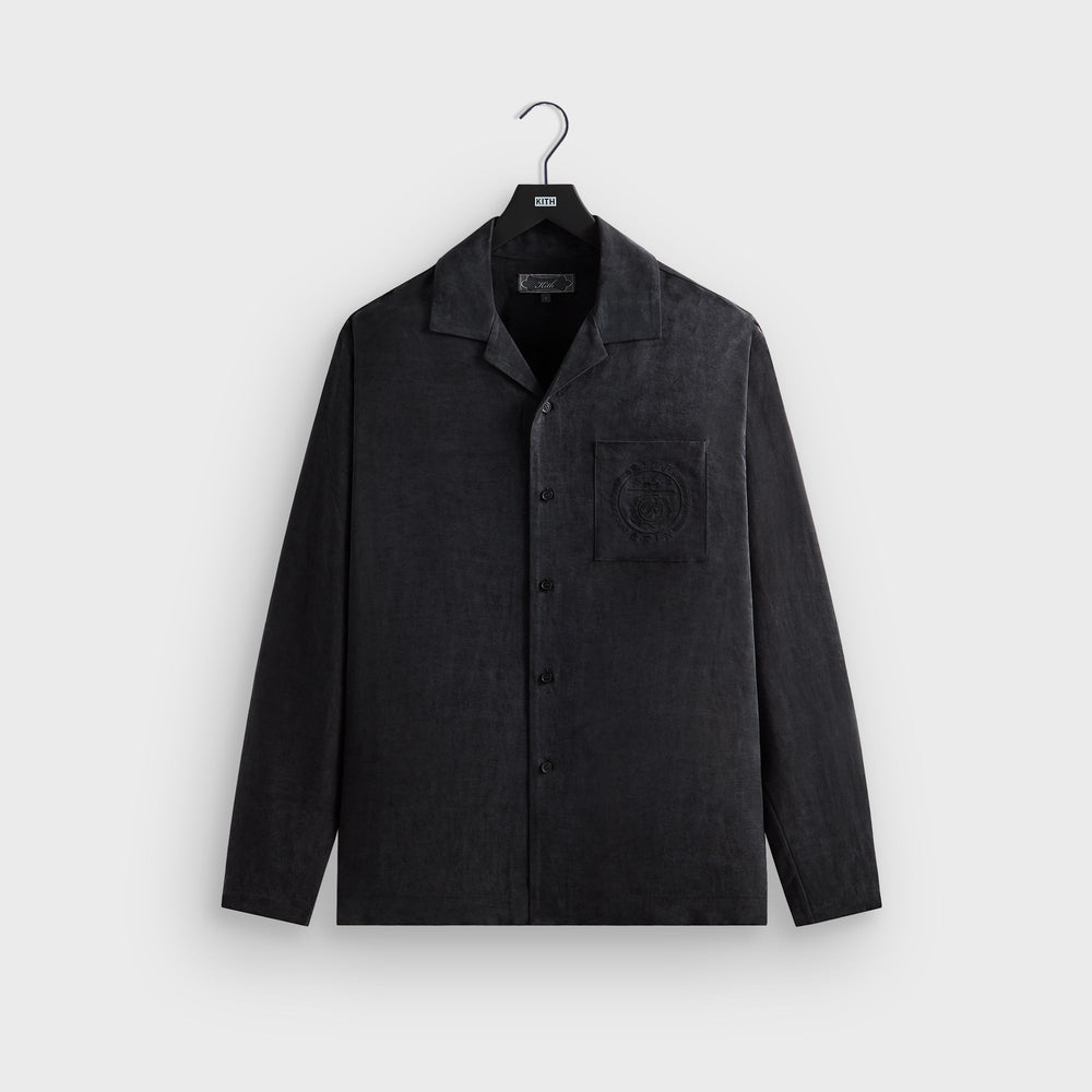 Kith Adonis Camp Collar Shirt - Black | Kith Black