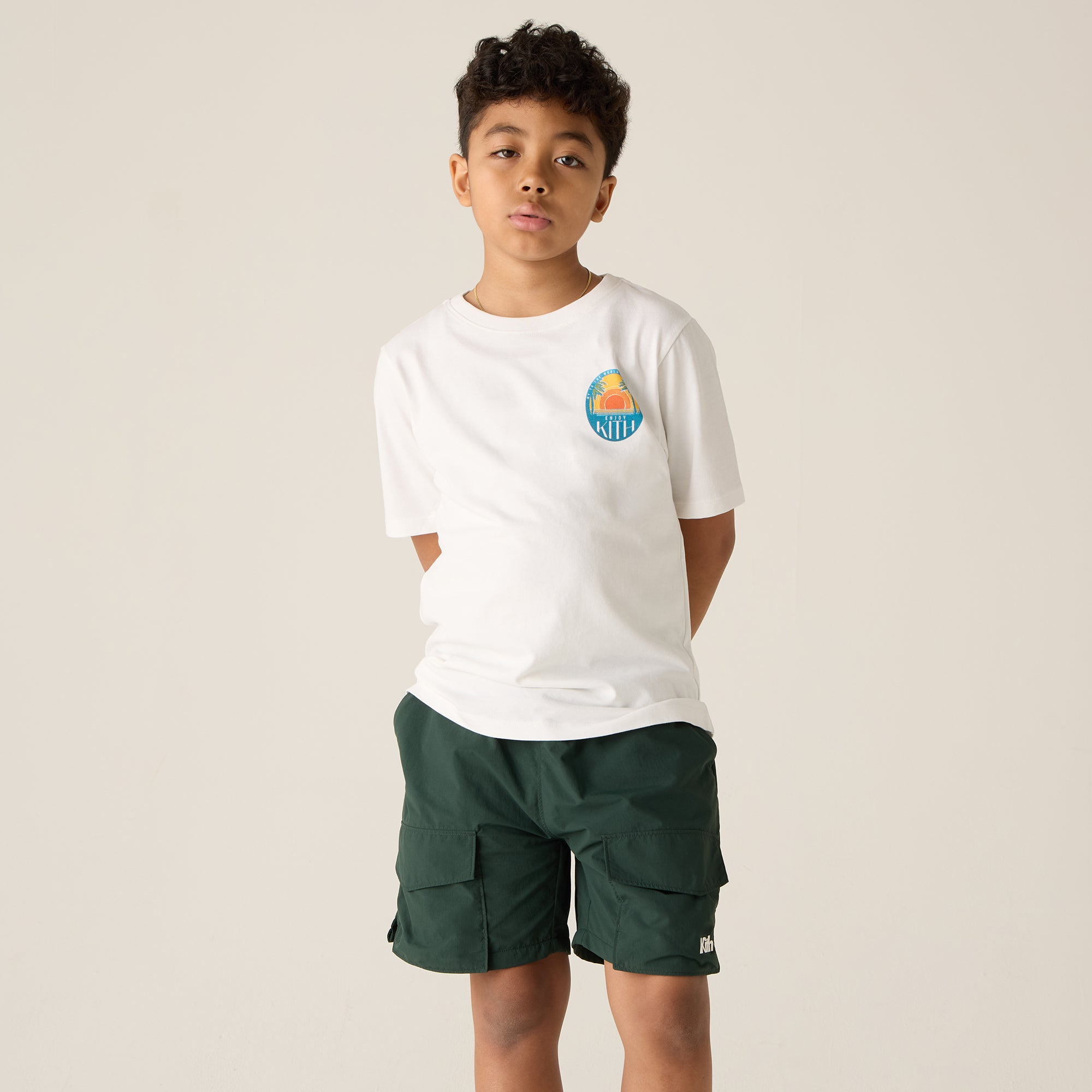 Kith Kids Sunset Vacation Tee - White | Kith White