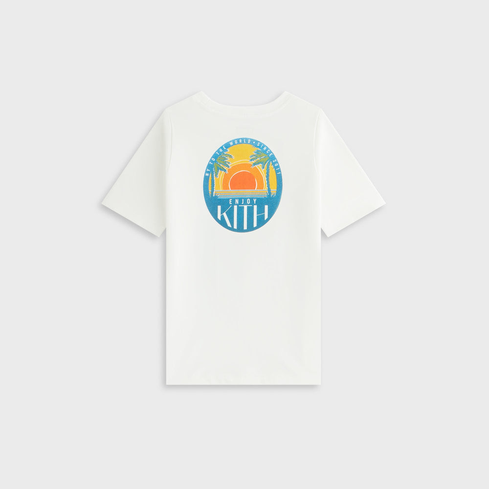 Kith Kids Sunset Vacation Tee - White | Kith White