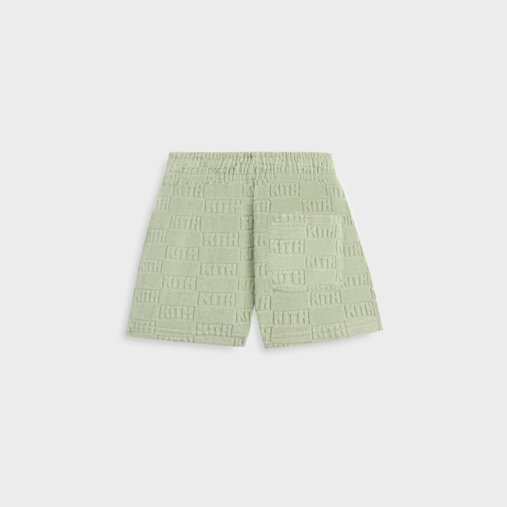 Kith Kids Monogram Terry Liam Short - Tranquility | Kith Tranquility
