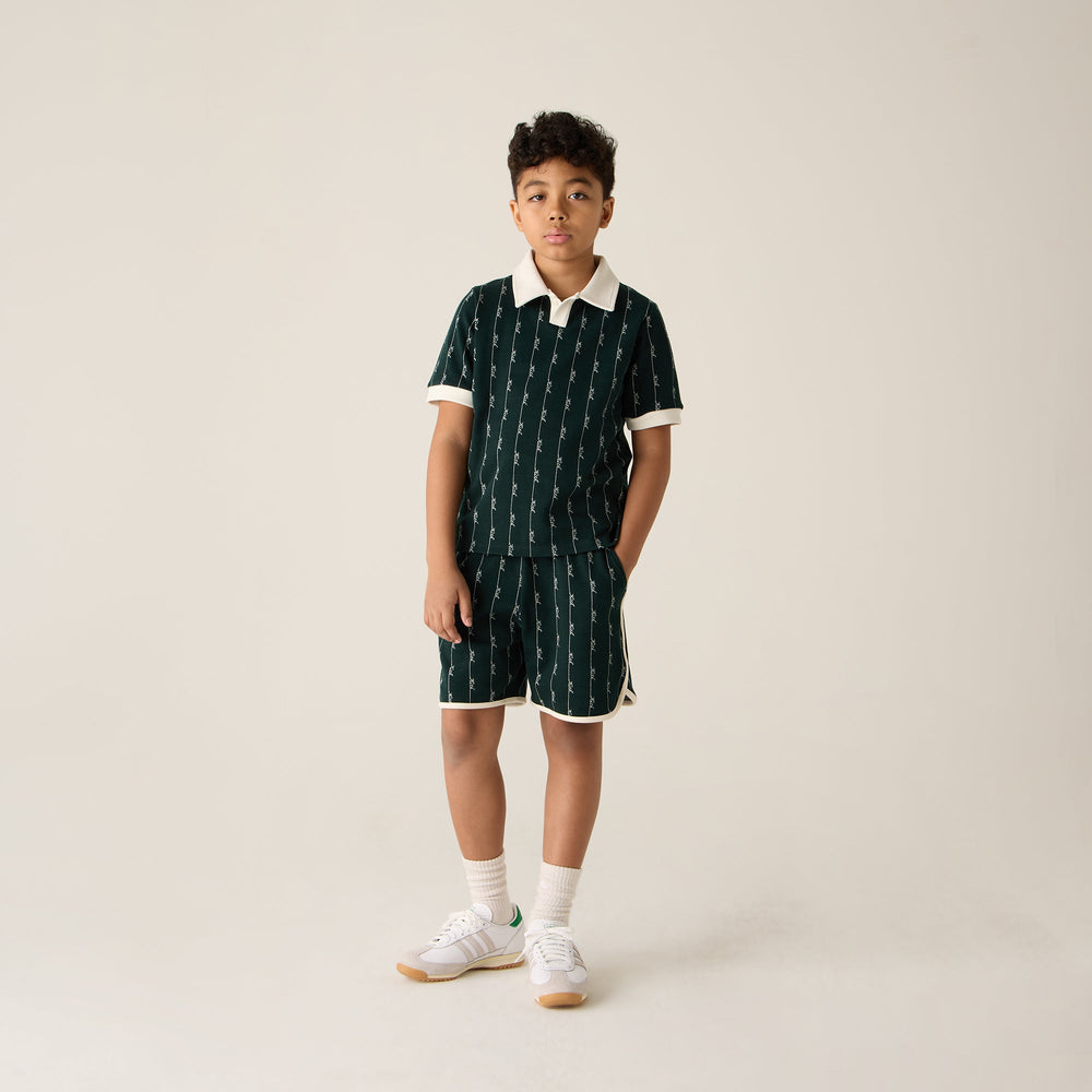Kith Kids Script Knit Tilden Polo - Stadium | Kith Stadium