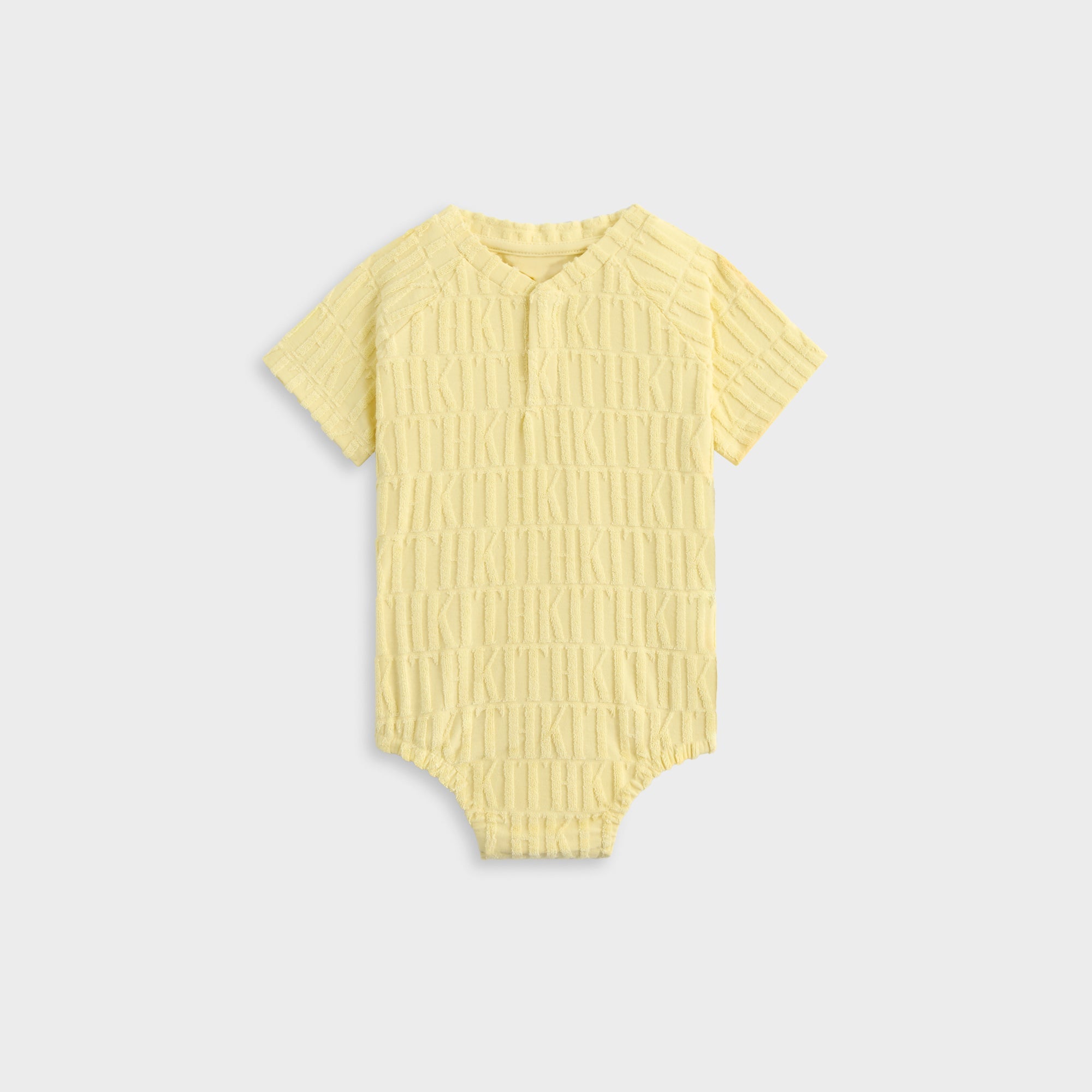 Kith Baby Monogram Terry Henley Romper - Ray | Kith Ray