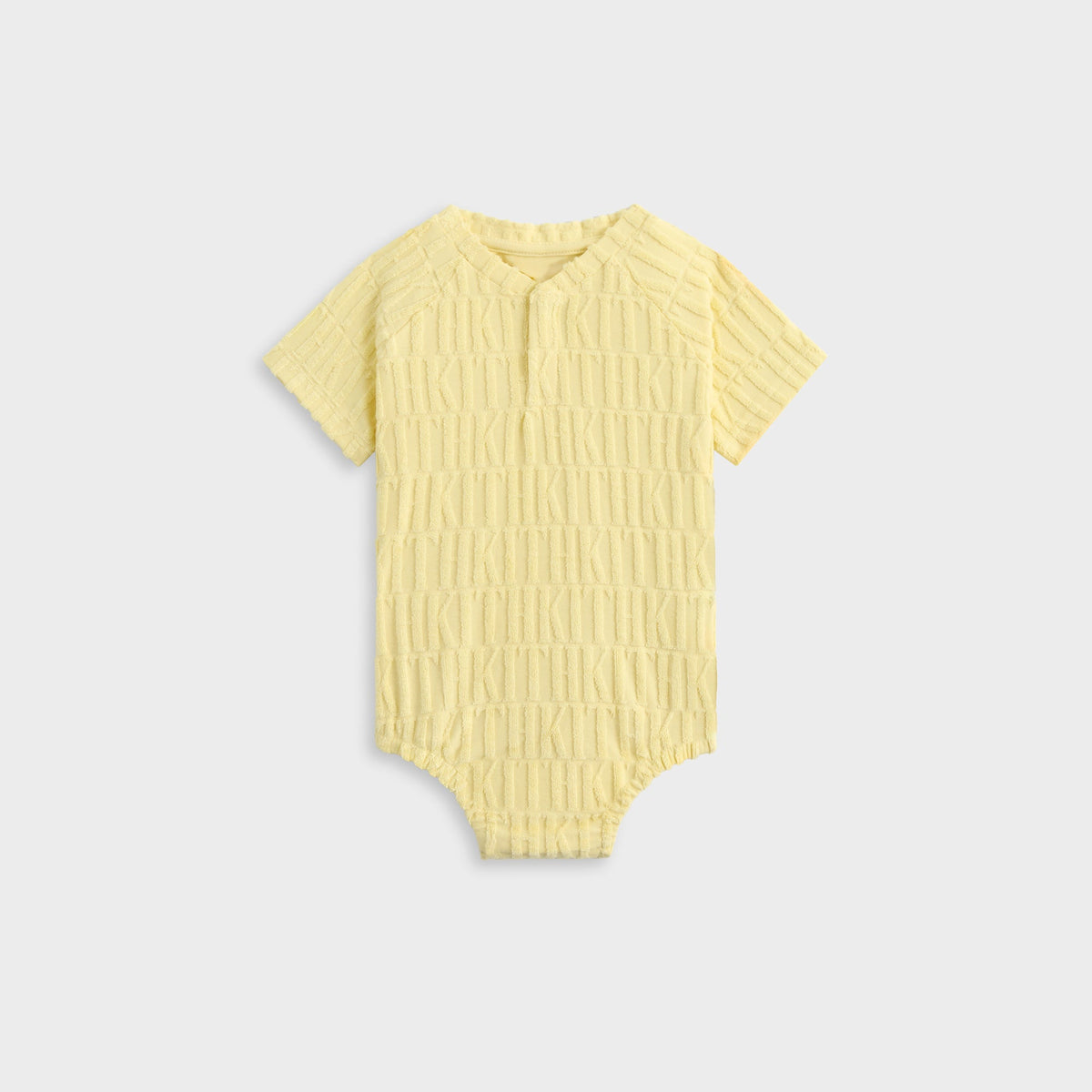 Kith Baby Monogram Terry Henley Romper - Ray | Kith Ray