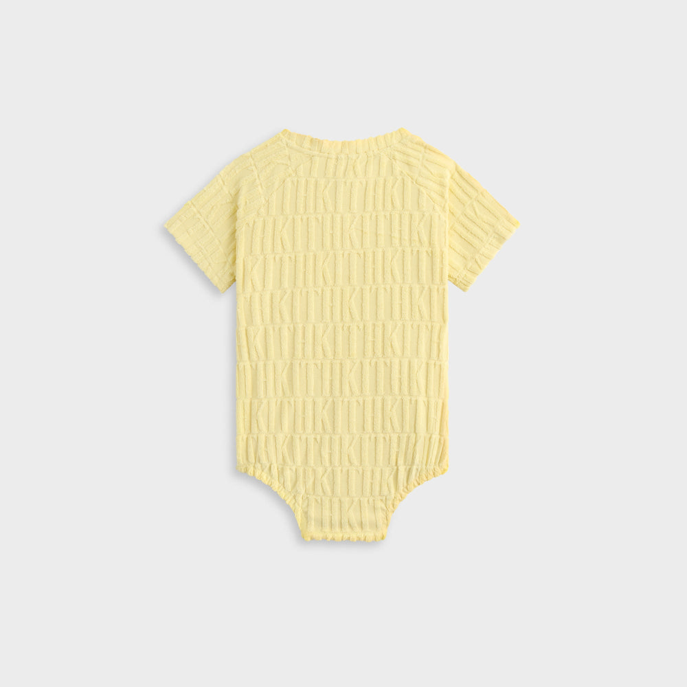 Kith Baby Monogram Terry Henley Romper - Ray | Kith Ray