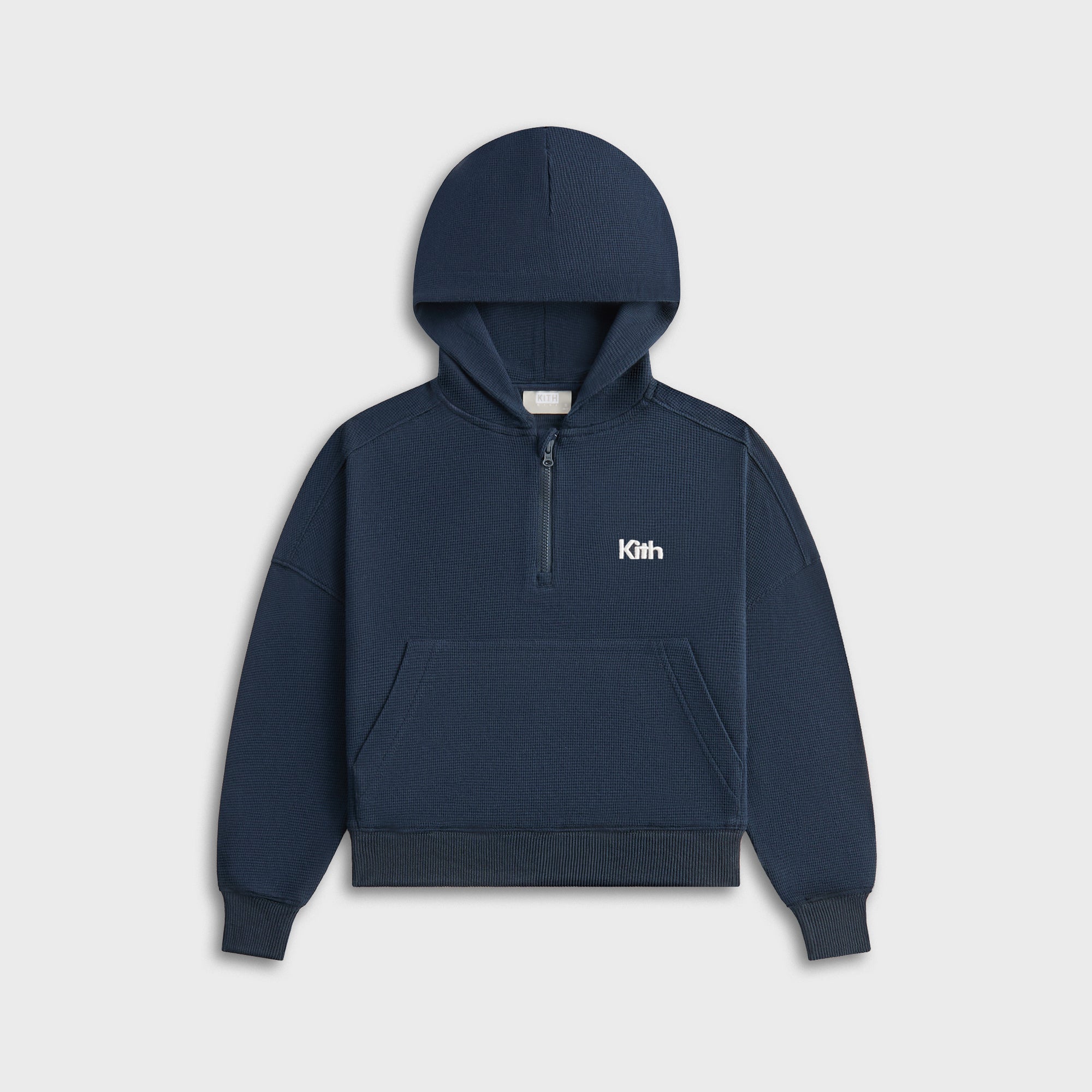 Kith Kids Waffle Nelson Quarter Zip Hoodie - Nocturnal | Kith Nocturnal