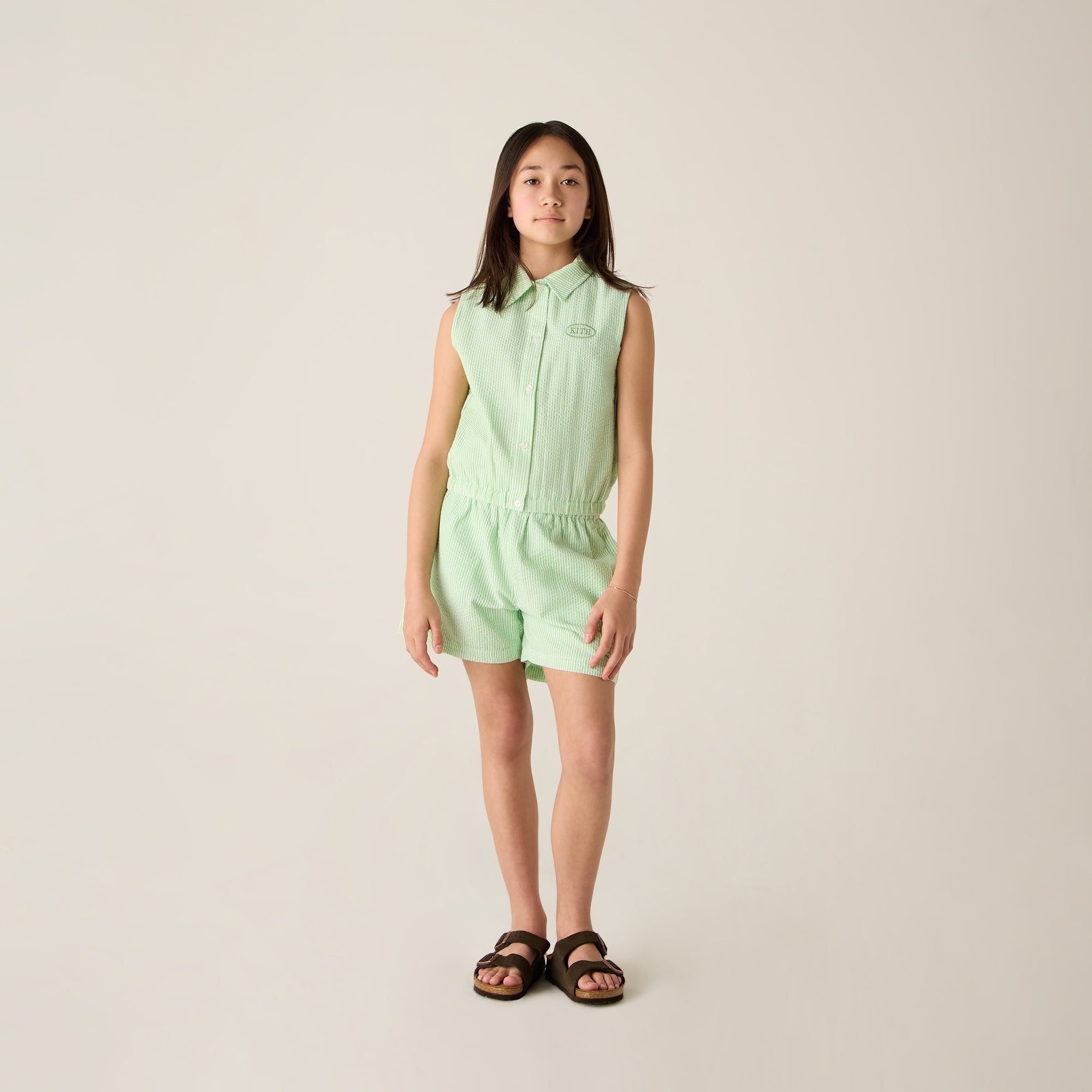 Kith Kids Seersucker Liam Short - Honeydew | Kith Honeydew