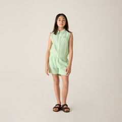 Kith Kids Seersucker Liam Short - Honeydew | Kith Honeydew