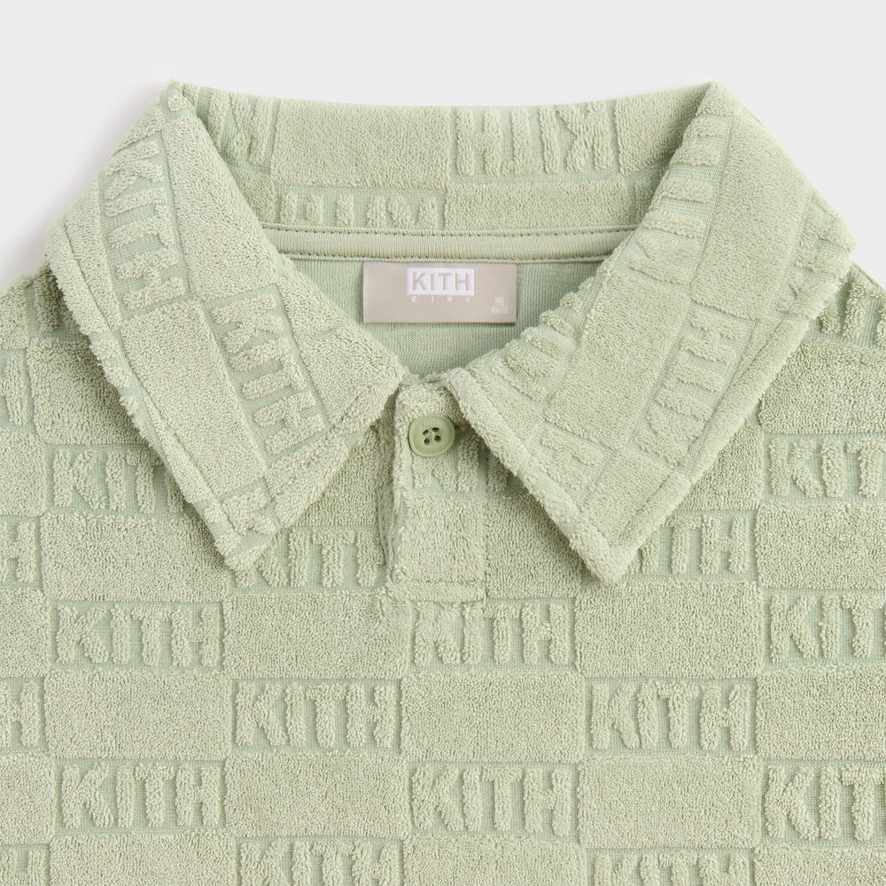 Kith Kids Monogram Pullover Terry Polo - Tranquility | Kith Tranquility