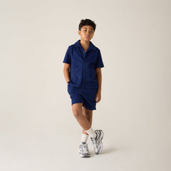 Kith Kids Monogram Terry Camp Short - Screen | Kith Screen
