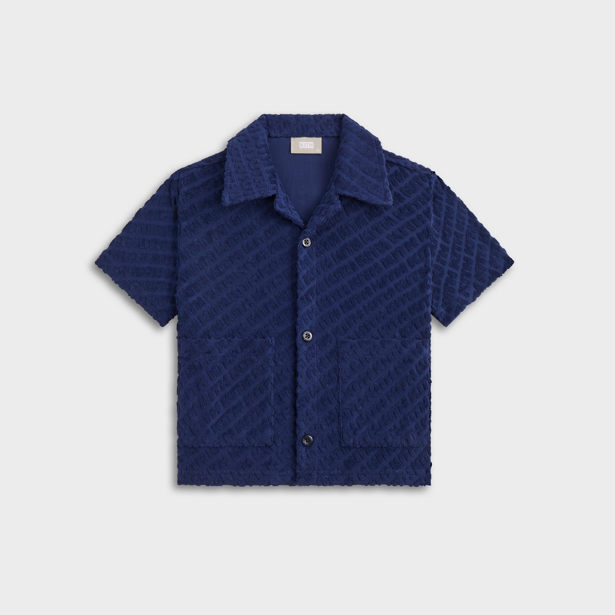 Kith Kids Monogram Terry Camp Shirt - Screen | Kith Screen