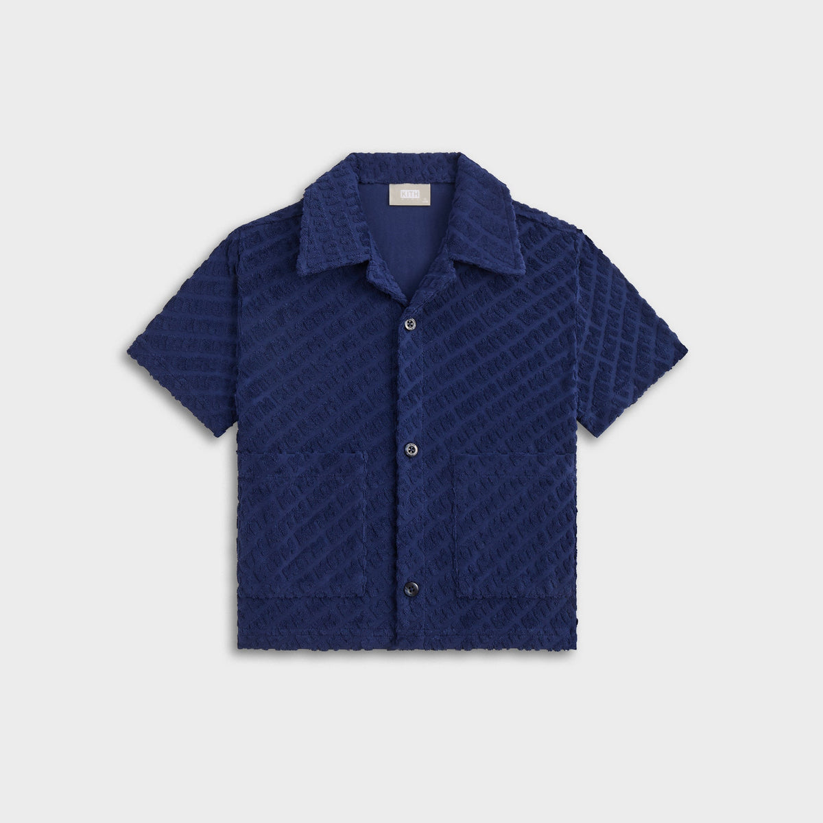 Kith Kids Monogram Terry Camp Shirt - Screen | Kith Screen