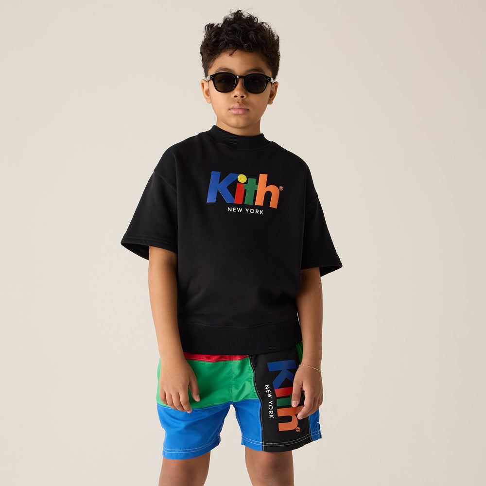 Kith Kids Retro Kai Swim Trunk - Black | Kith Black