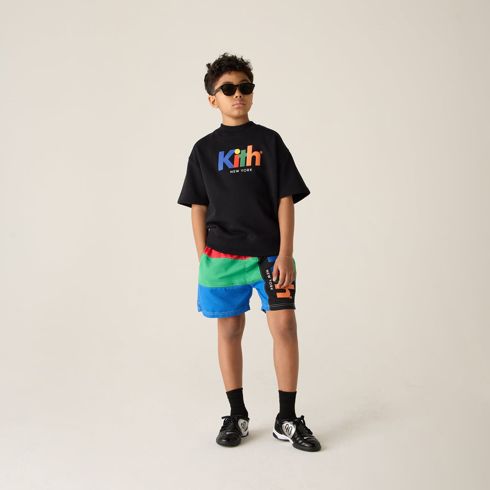 Kith Kids Retro Kai Swim Trunk - Black | Kith Black