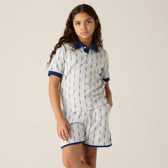 Kith Kids Script Knit Tilden Polo - Sandrift | Kith Sandrift