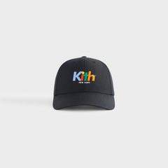 Kith Kids Multi Color Logo Classic Cap - Black Beauty | Kith Black Beauty