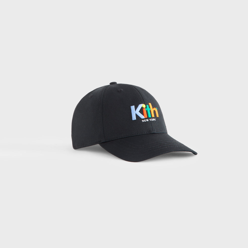 Kith Kids Multi Color Logo Classic Cap - Black Beauty | Kith Black Beauty