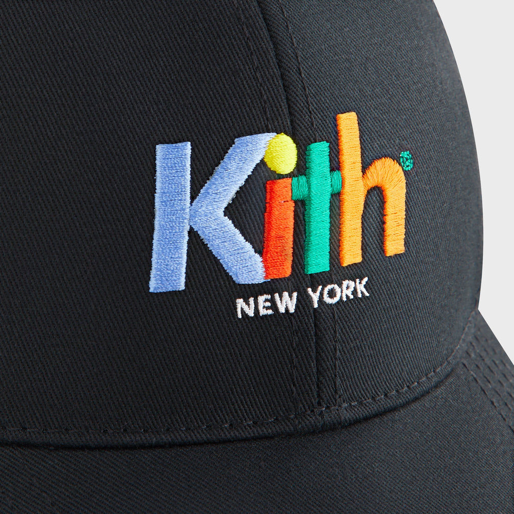 Kith Kids Multi Color Logo Classic Cap - Black Beauty | Kith Black Beauty