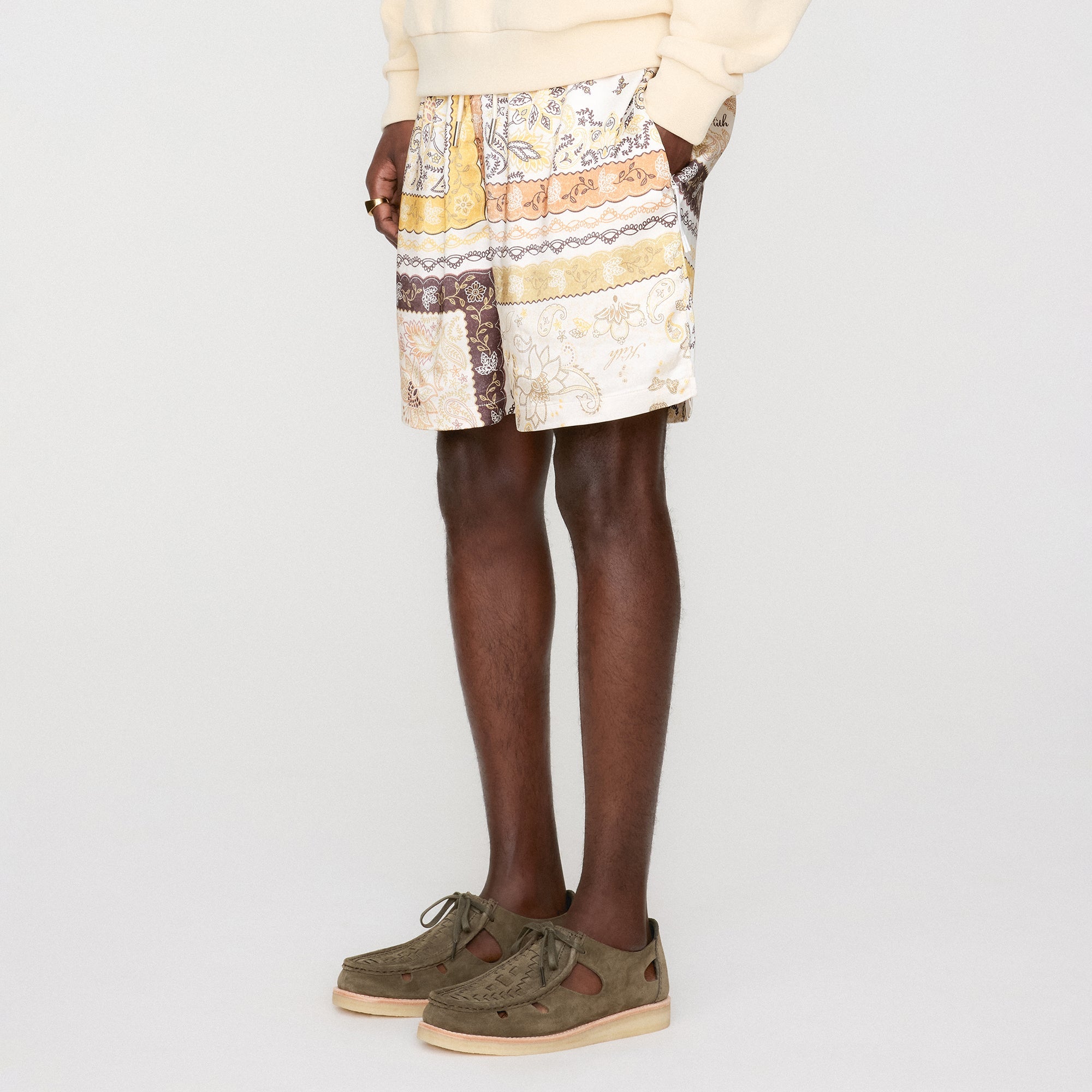 Kith Panelled Bandana Active Short - Sandrift | Kith Sandrift