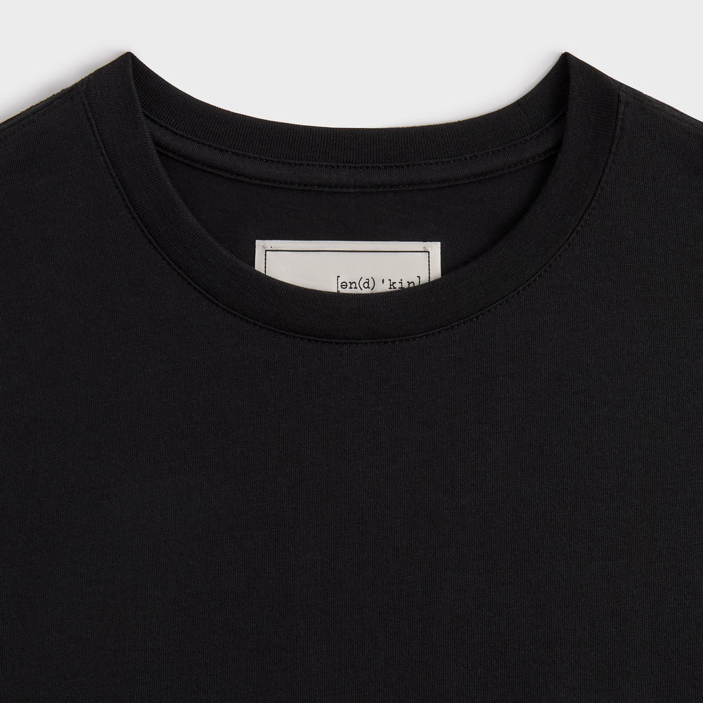 &Kin Pima Jersey Short Sleeve Heathrow Tee - Black | Kith Black