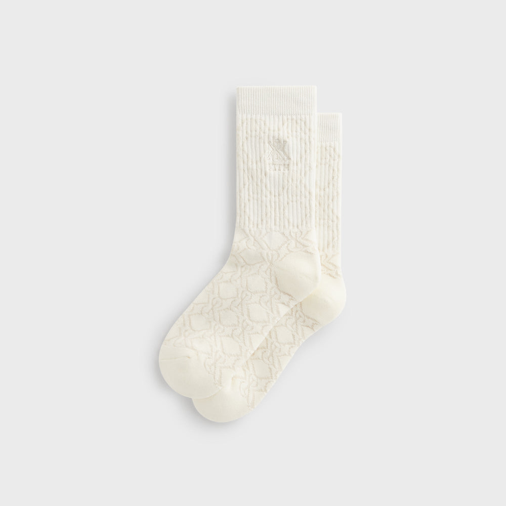 Kith Crest Monogram Jacquard Crew Socks - Silk | Kith Silk