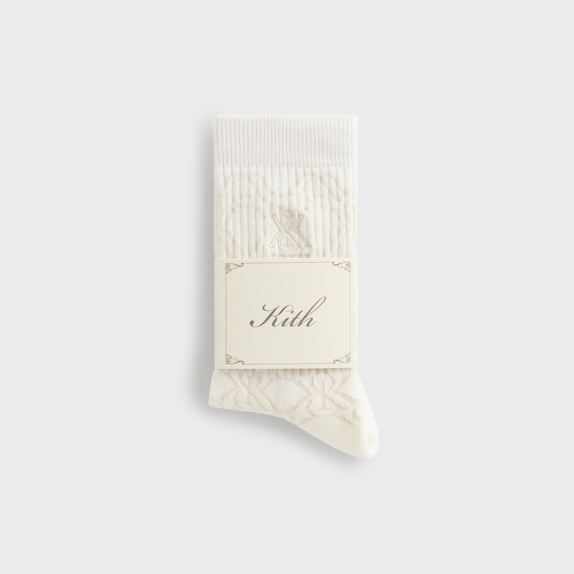 Kith Crest Monogram Jacquard Crew Socks - Silk | Kith Silk