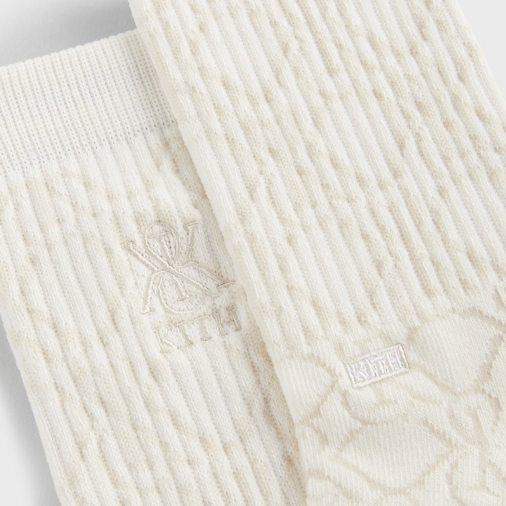 Kith Crest Monogram Jacquard Crew Socks - Silk | Kith Silk