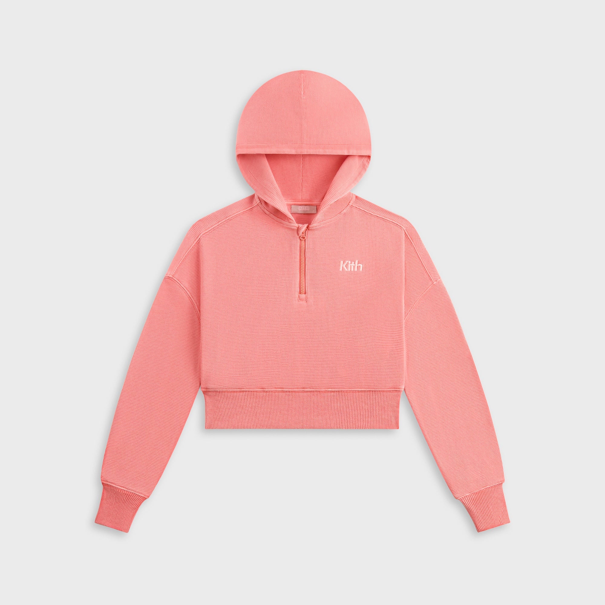 Kith Kids Waffle Fallon Quarter Zip Hoodie - Dawn | Kith Dawn
