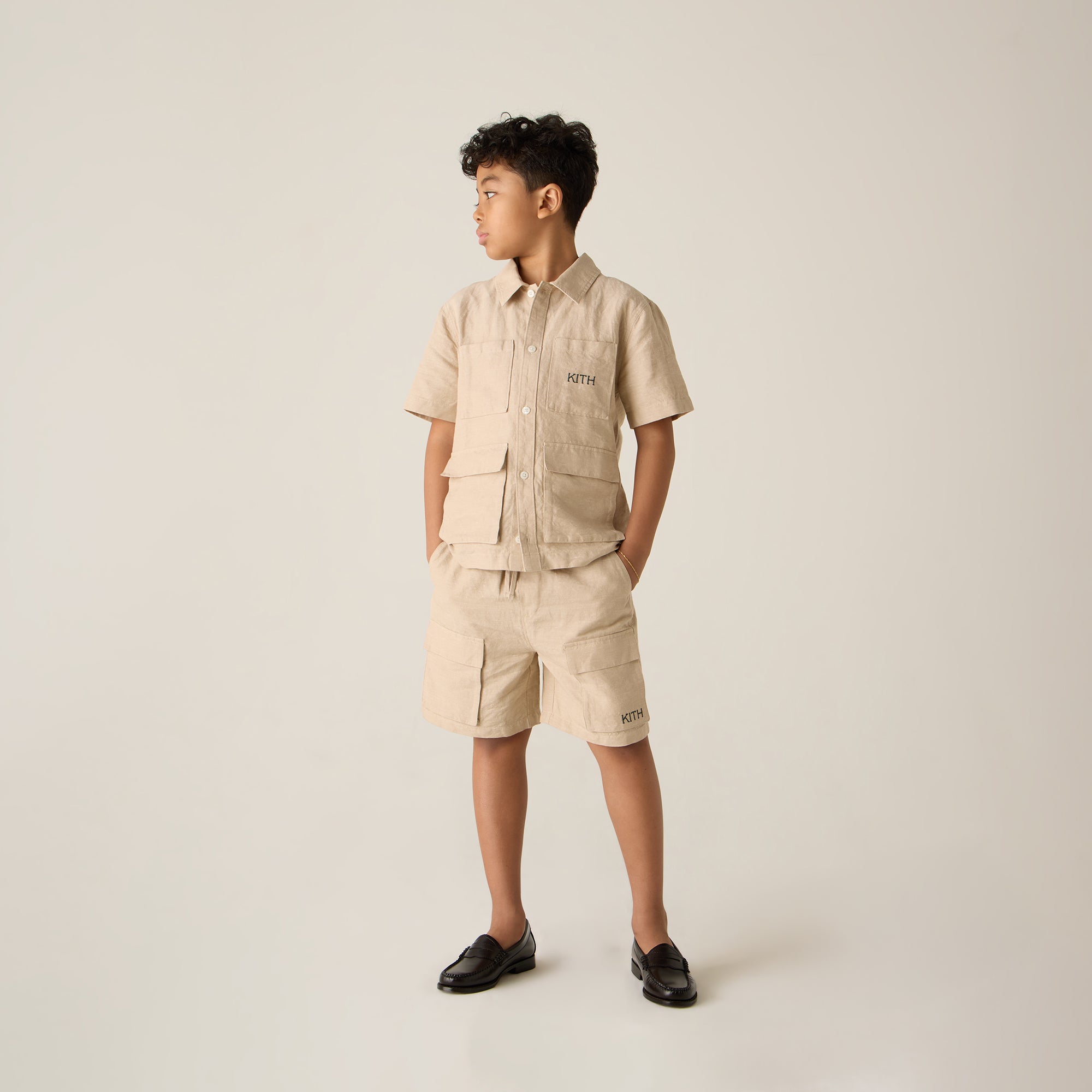 Kith Kids Belmont Cargo Short - Canvas | Kith Canvas