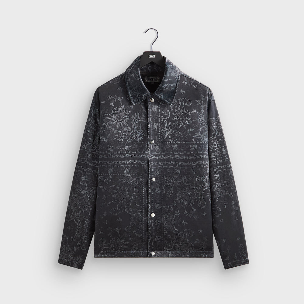Kith Panelled Bandana Long Sleeve Coaches Jacket - Black | Kith Black