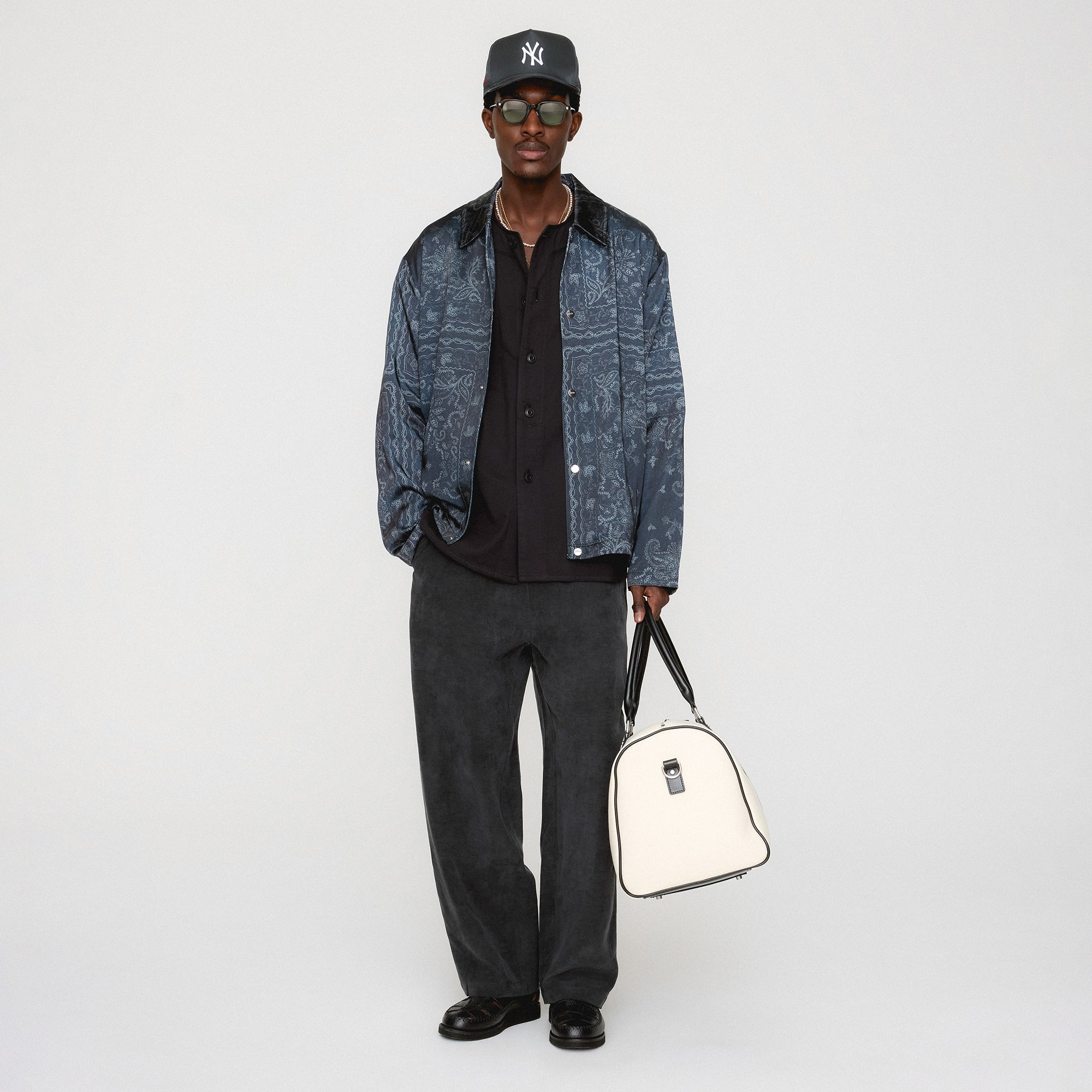 Kith Panelled Bandana Long Sleeve Coaches Jacket - Black | Kith Black