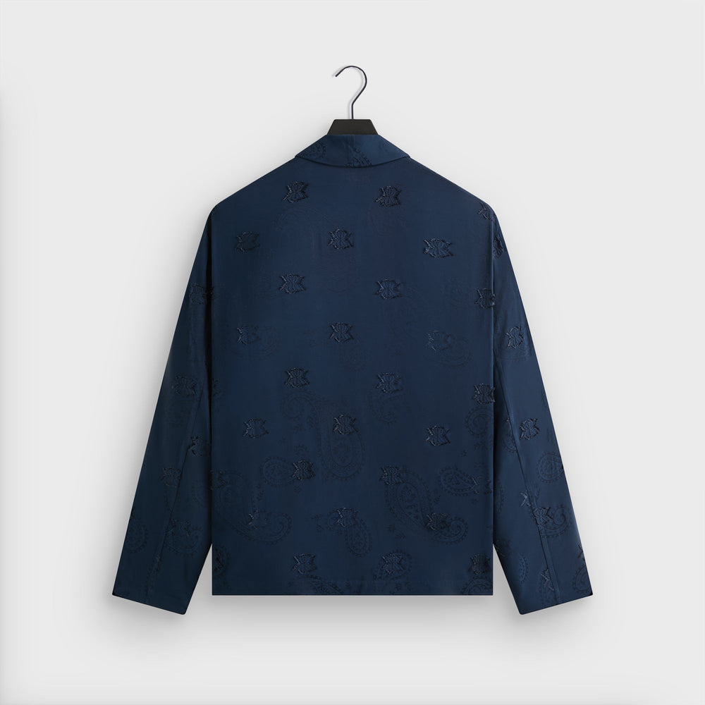 Kith Long Sleeve Thompson Crossover Shirt - Nocturnal | Kith Nocturnal