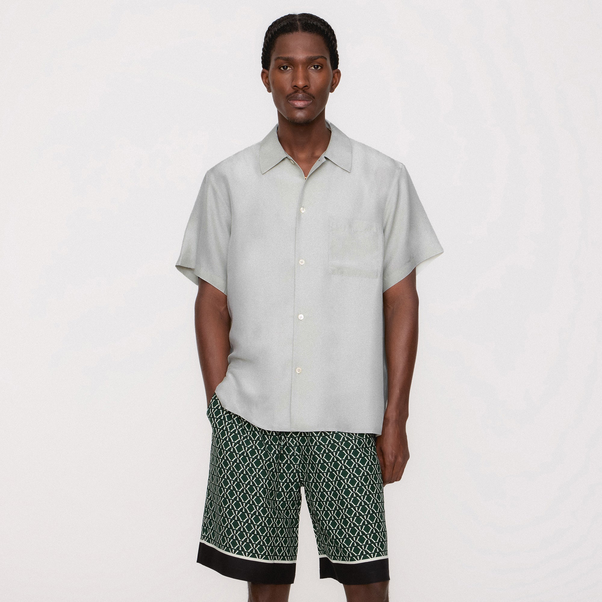 &Kin Silk Habotai Beckham Buttondown - Palais | Kith Palais