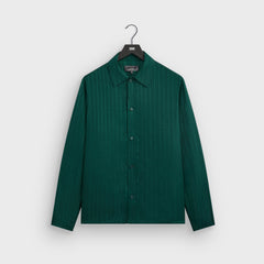 Kith Crest Logo Boxy Collared Overshirt - Fairway | Kith Fairway
