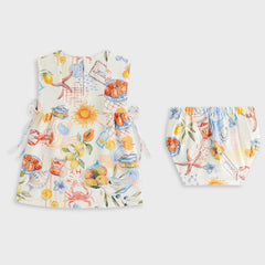 Kith Baby Summer Picnic Dress Bloomer Set - Sandrift | Kith Sandrift