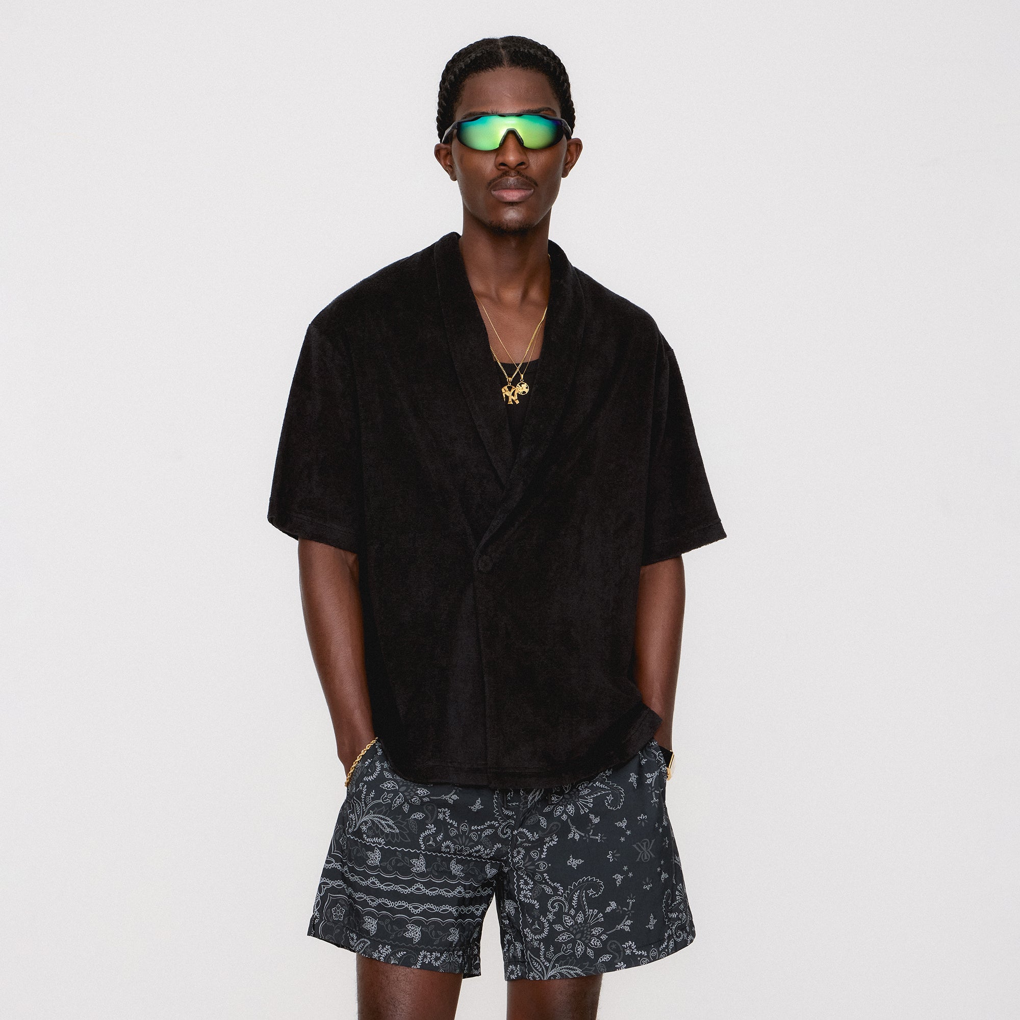 Kith Terry Thompson Crossover Shirt - Black | Kith Black