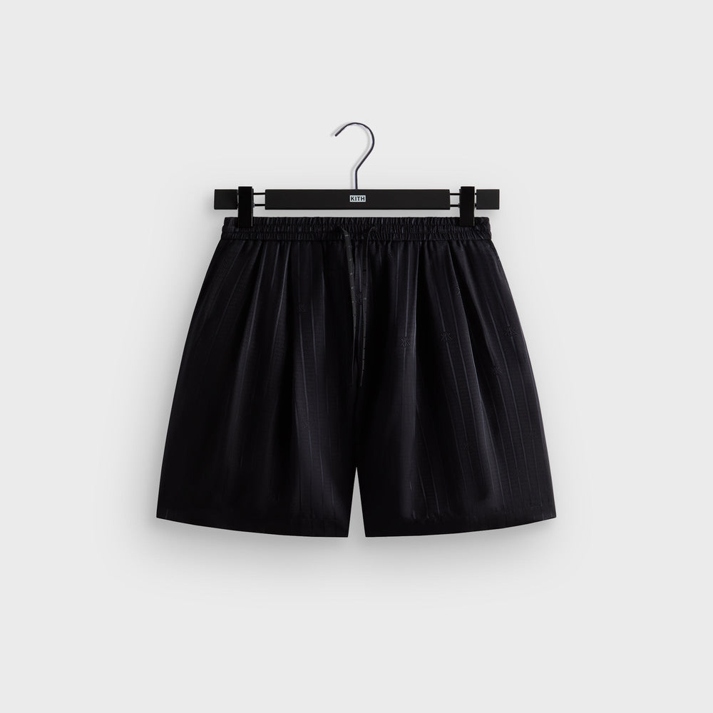 Kith Crest Logo Kylan Pull On Short - Black | Kith Black