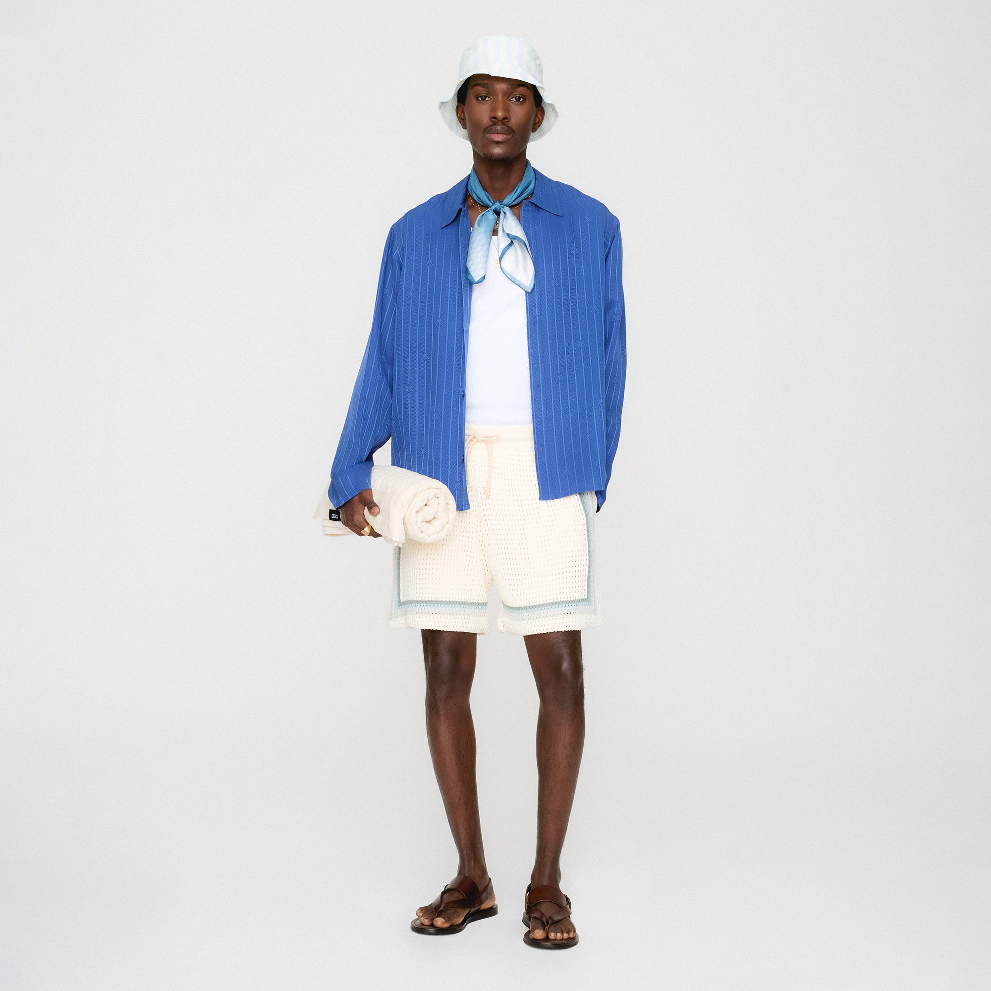 Kith Crest Logo Boxy Collared Overshirt - Bow | Kith Bow