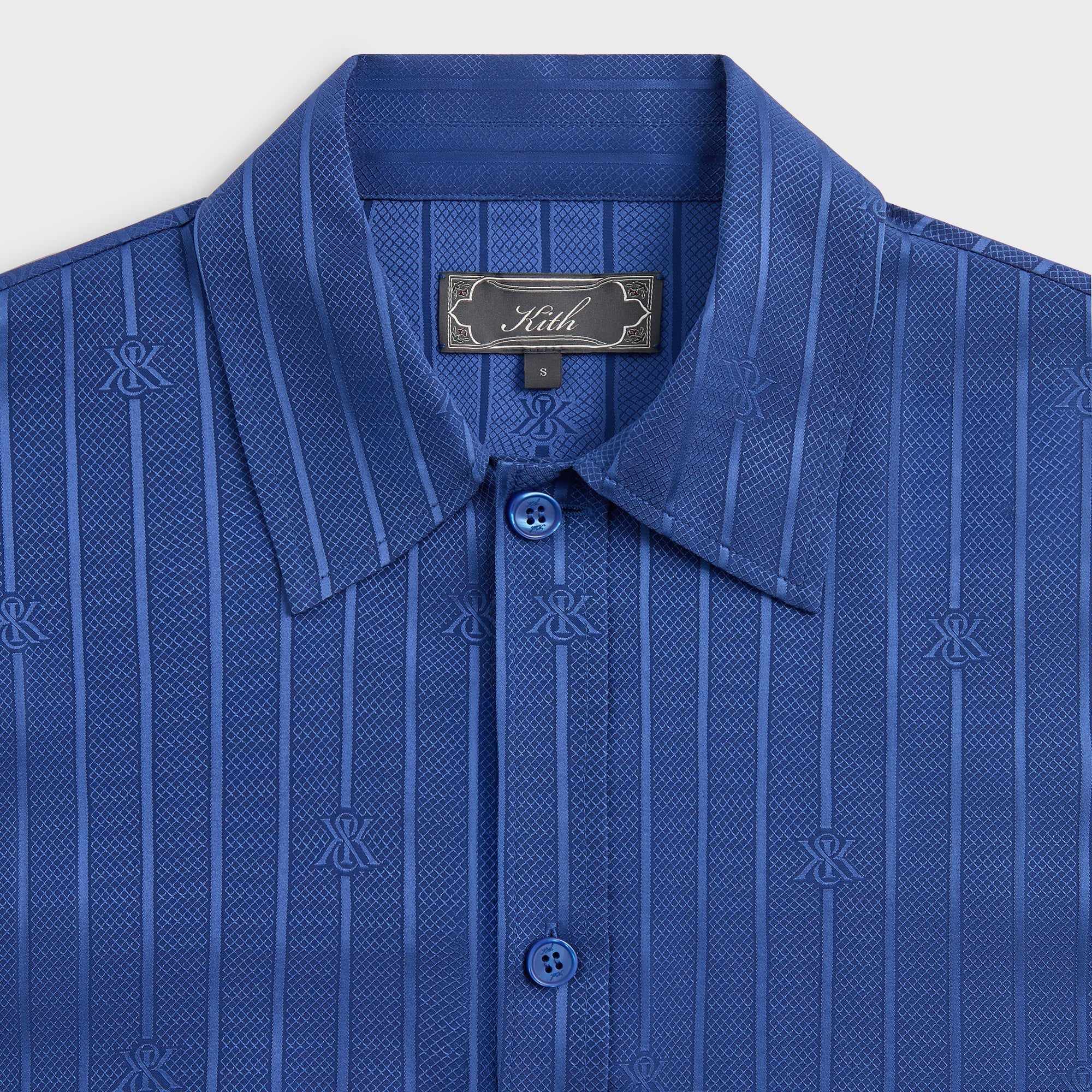 Kith Crest Logo Boxy Collared Overshirt - Bow | Kith Bow