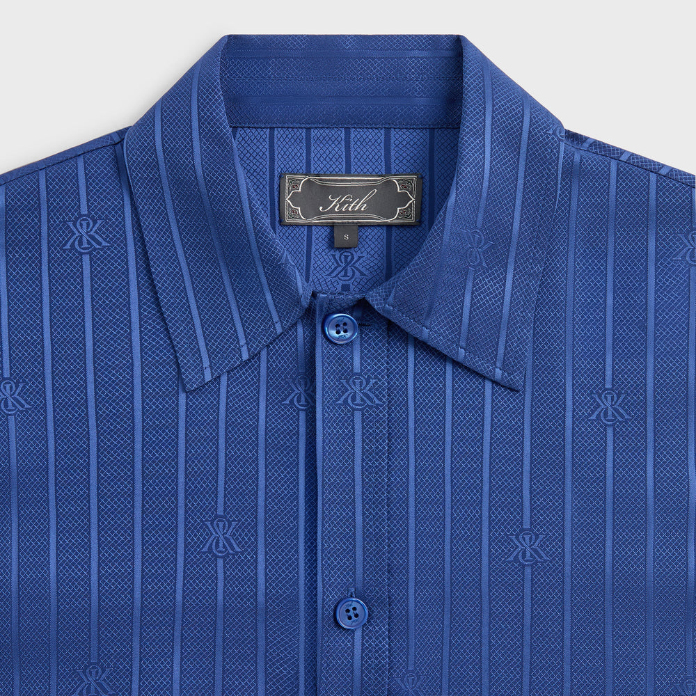 Kith Crest Logo Boxy Collared Overshirt - Bow | Kith Bow