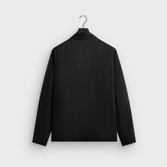 Kith Crest Logo Boxy Collared Overshirt - Black | Kith Black