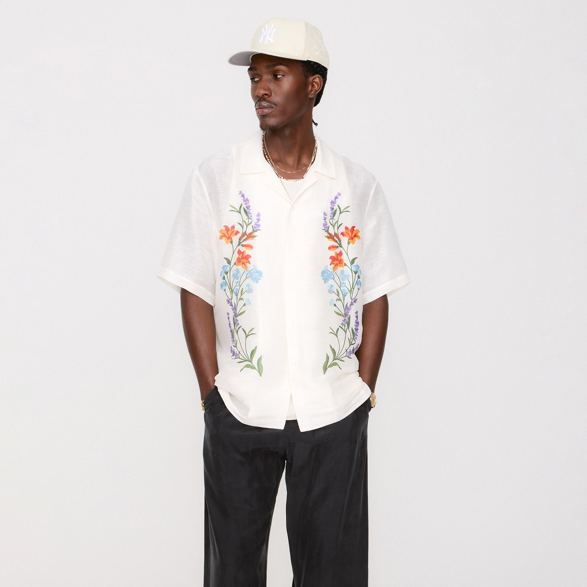 Kith Linen Thompson Camp Collar Shirt - Sandrift | Kith Sandrift