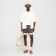 Kith Washed Denim Willis Baseball Shirt - Sandrift | Kith Sandrift