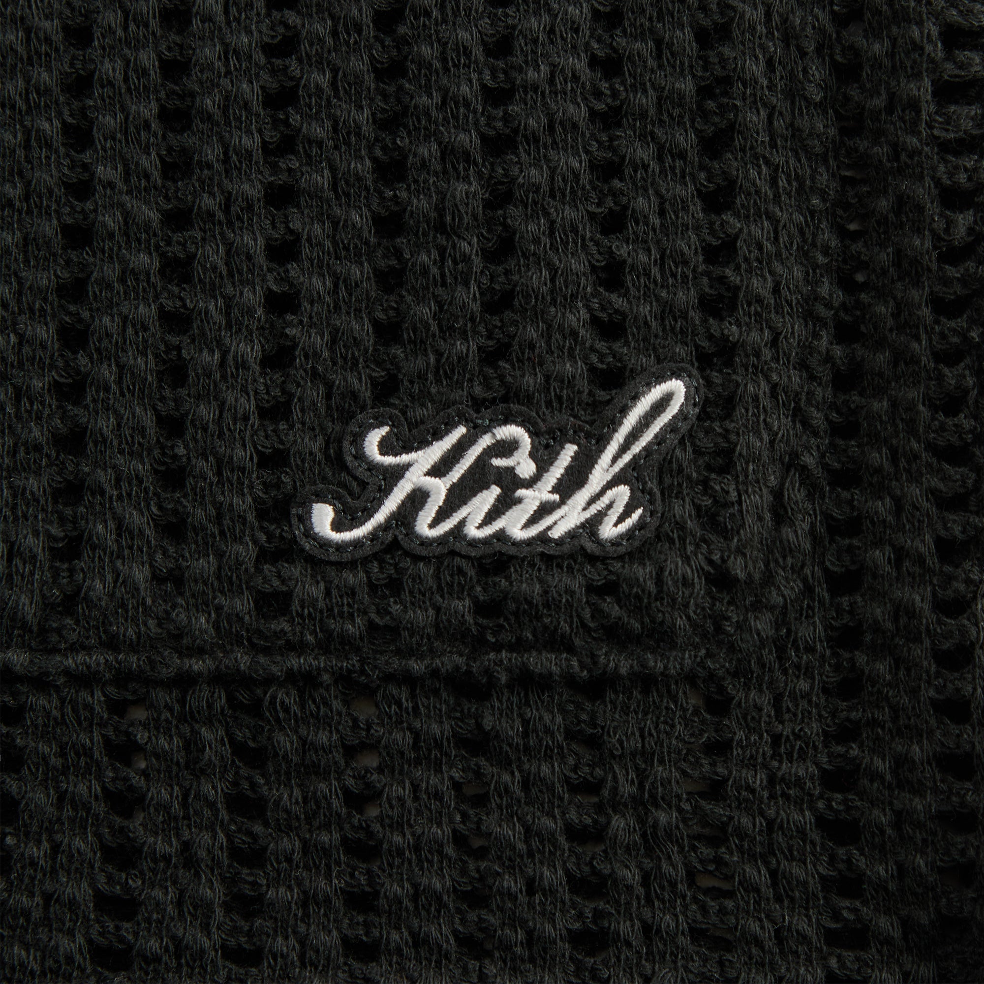 Kith Cotton Mesh Thompson Camp Collar Shirt - Black | Kith Black