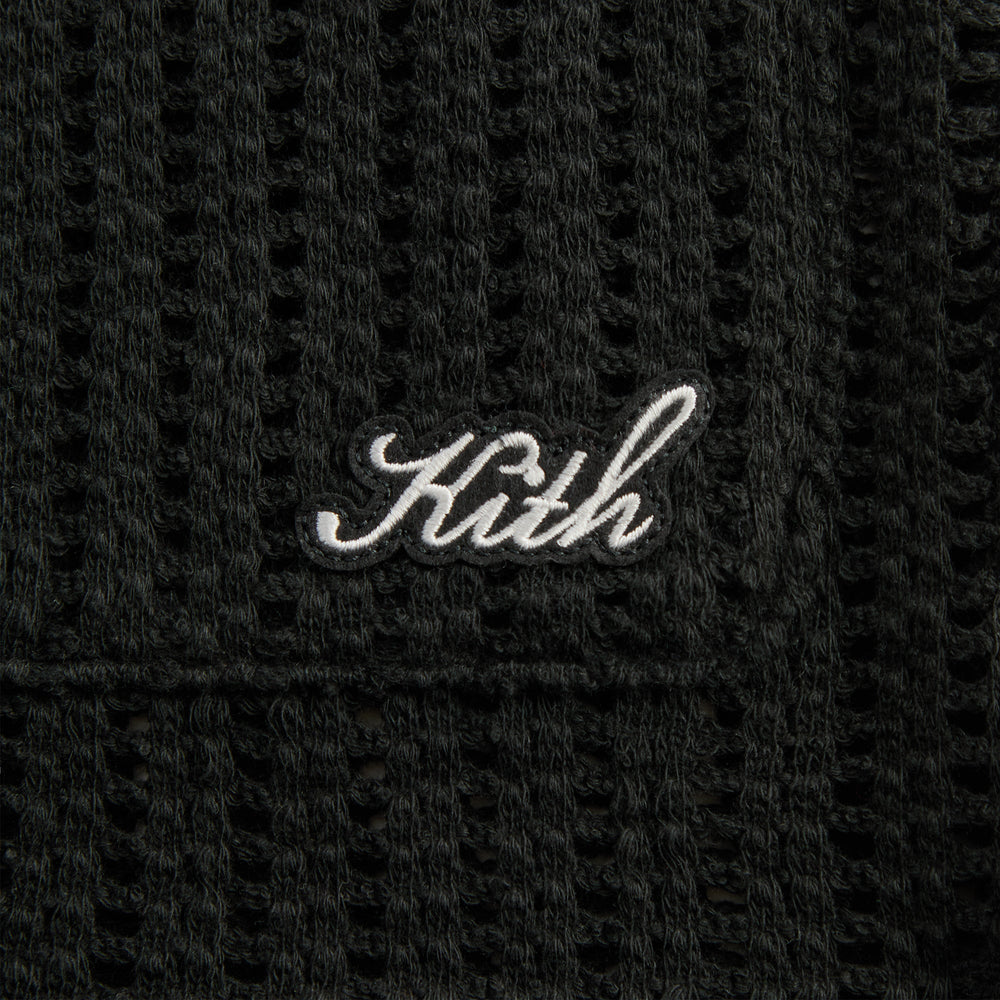 Kith Cotton Mesh Thompson Camp Collar Shirt - Black | Kith Black