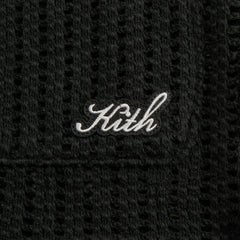Kith Cotton Mesh Thompson Camp Collar Shirt - Black | Kith Black