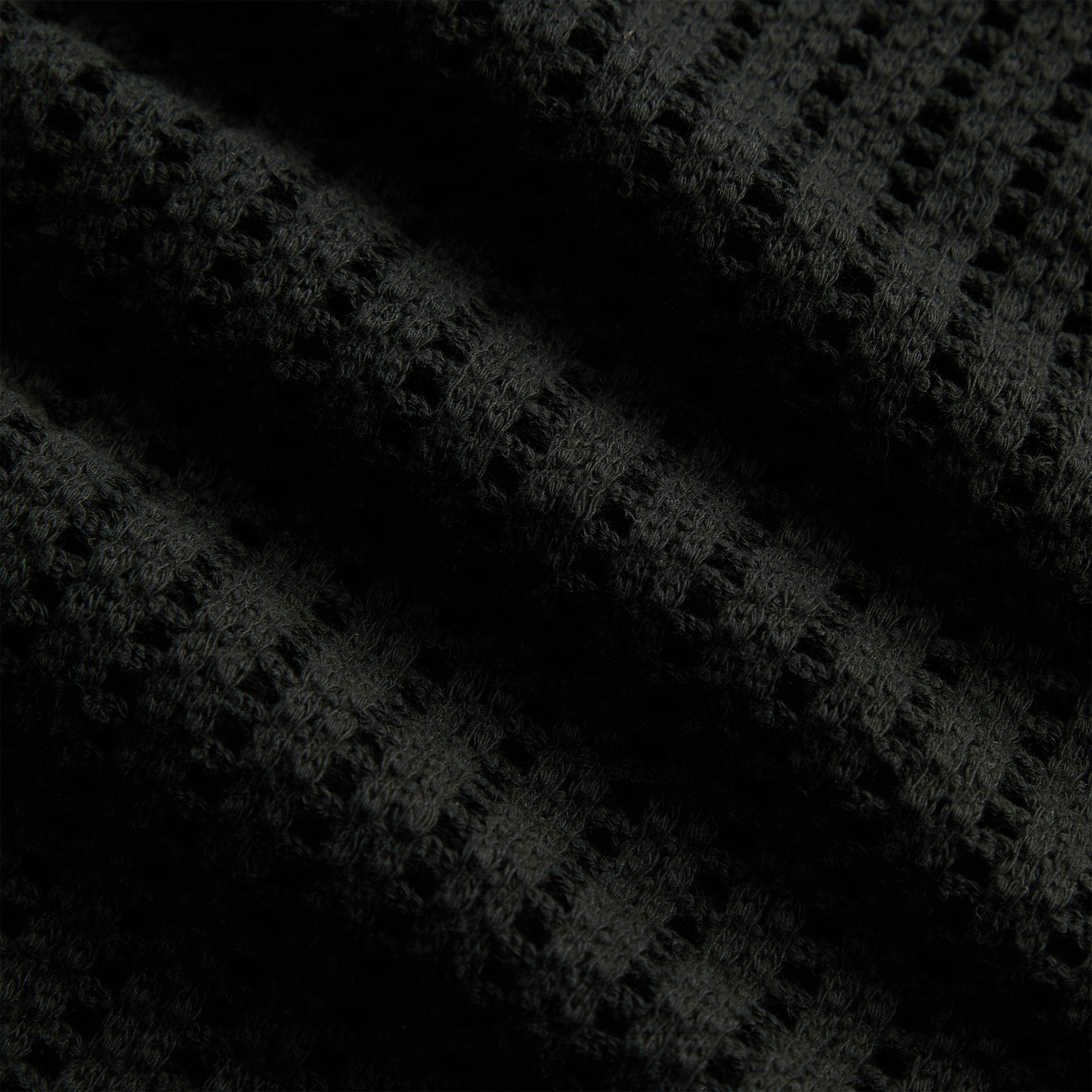 Kith Cotton Mesh Thompson Camp Collar Shirt - Black | Kith Black