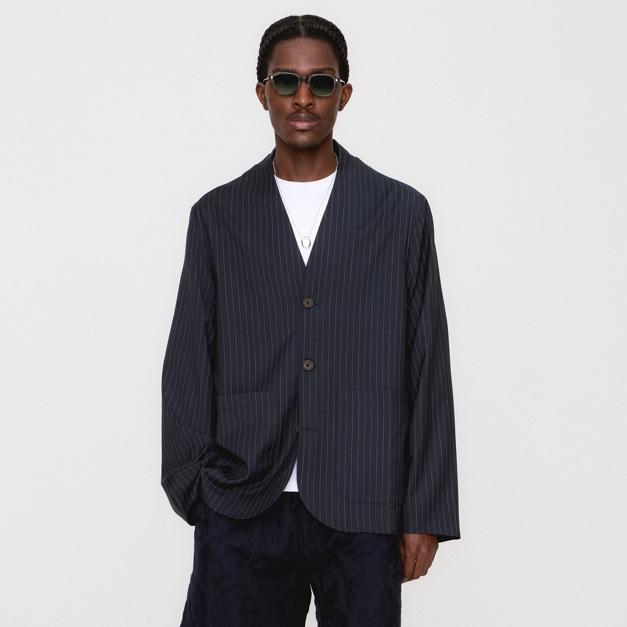 &Kin Tropical Wool Zac Blazer - Admiral | Kith Admiral