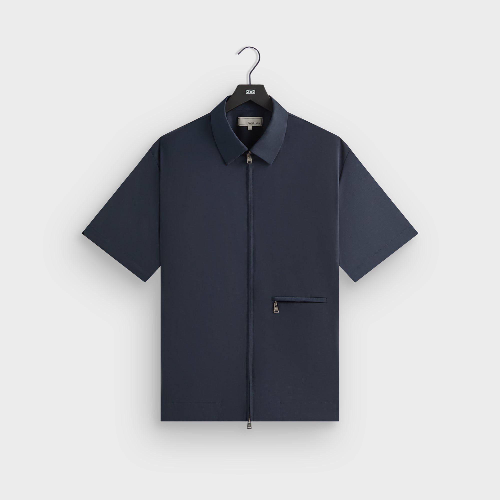 &Kin Tropical Wool Davenport Shirt - Admiral | Kith Admiral